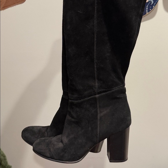 Sam Edelman Knee High Suede Black Boots 8.5 - Picture 6 of 6